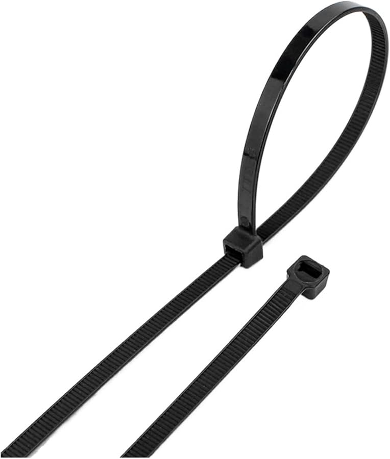 Self Locking Nylon Cable Ties 500PCS Black 4x250mm For Crafts Projects - Image 1